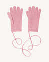 Gants Enfants Avec Cordon - Motif Renard - Laine Douce - Taille 1-4 Ans - Rose - Pour Hiver - 3