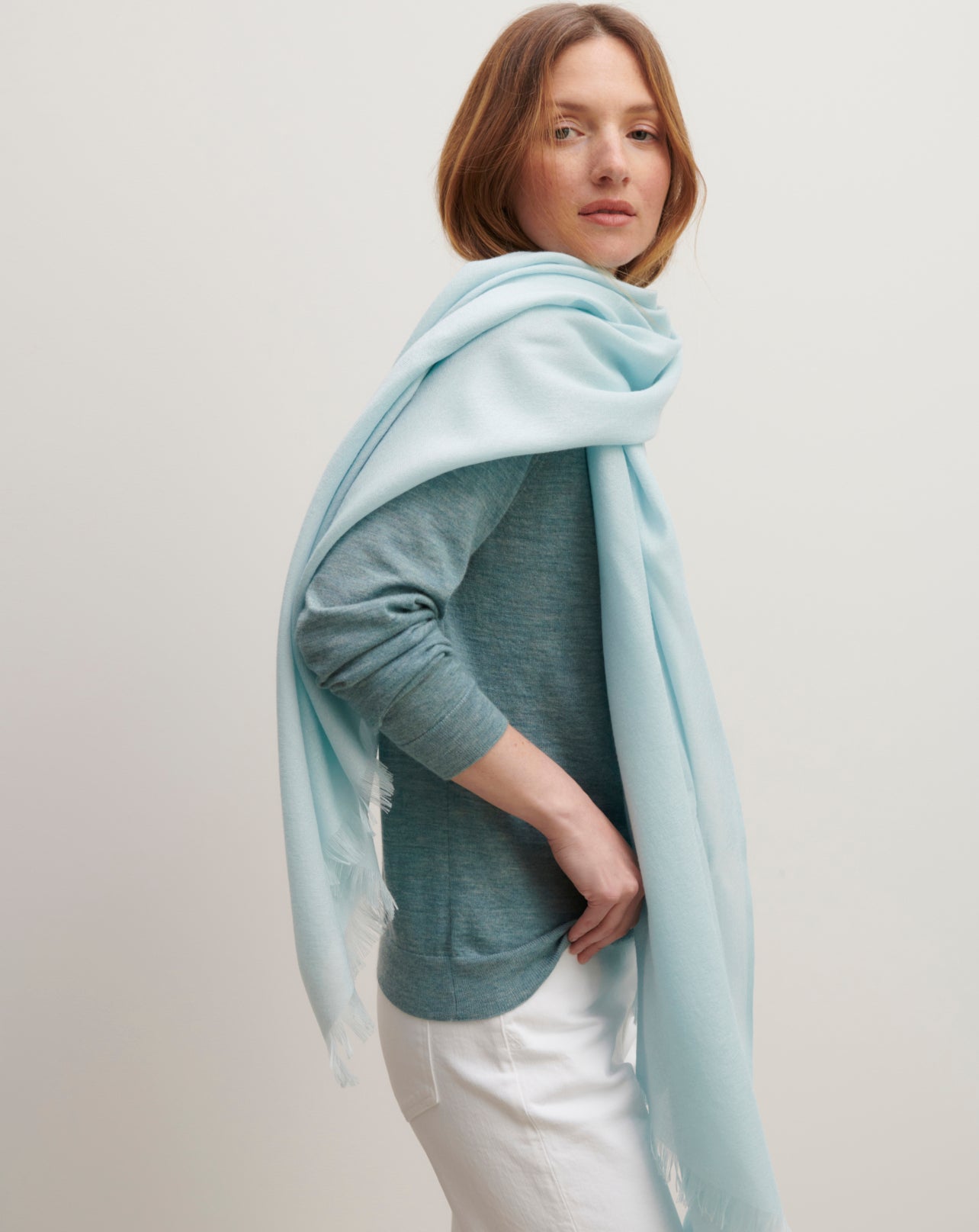 étole Echarpe Eric Bompard Etole En Voile En Cachemire Mixte