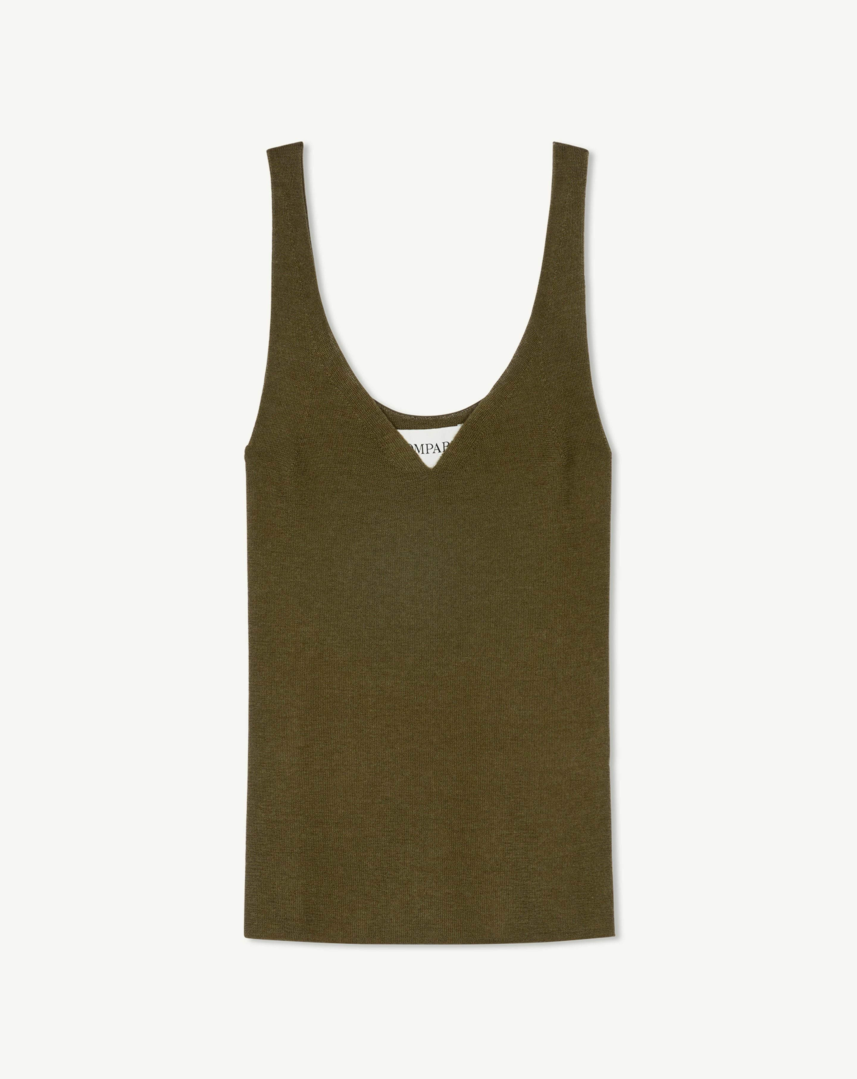 Débardeur sans coutures en Cachemire, Soie Femme bronze Eric Bompard