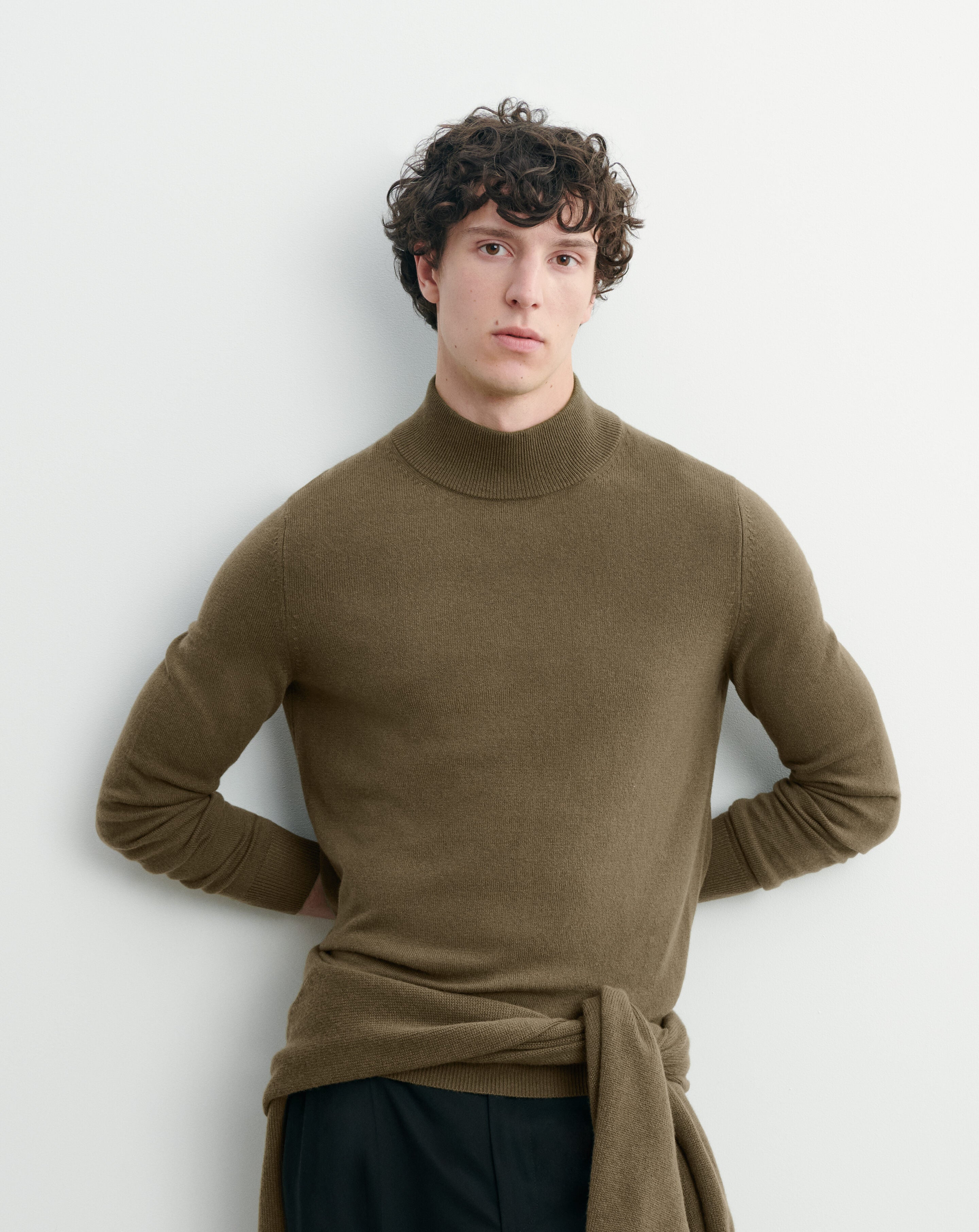 Pull col montant en Cachemire Homme bronze Eric Bompard