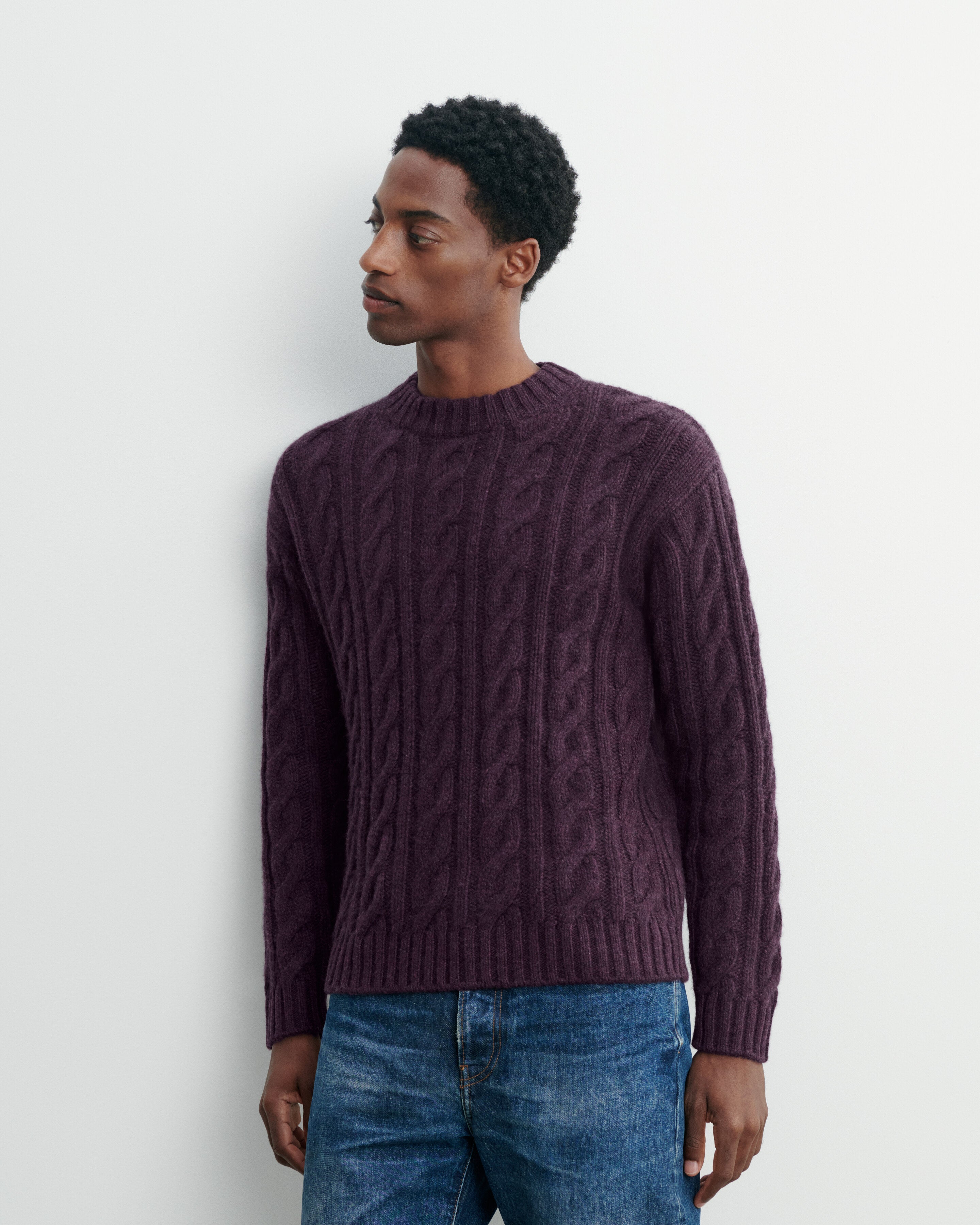 Pull Col Rond Eric Bompard - Blanc - Taille M/38 - Vintage - Occasion Très Bon état