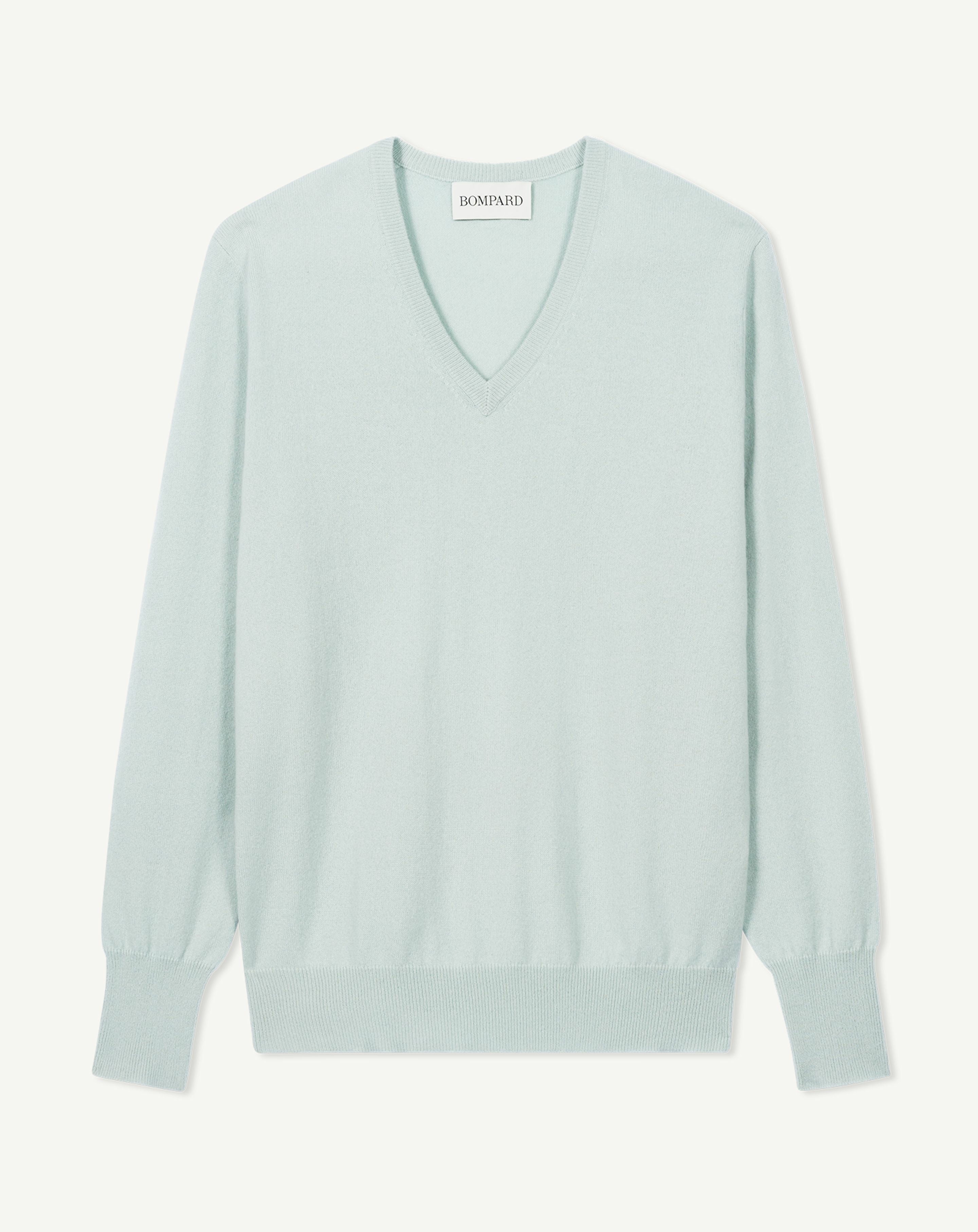 Pull Eric Bompard 100% Cachemire Vert Col Rond - Taille L, Neuf Avec étiquette