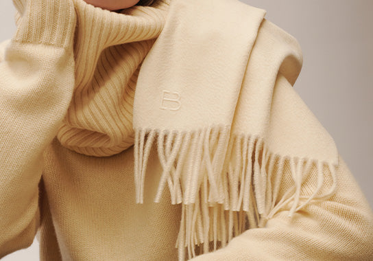 Fringed poncho in Cashmere, Wool Women navy blue | Eric Bompard