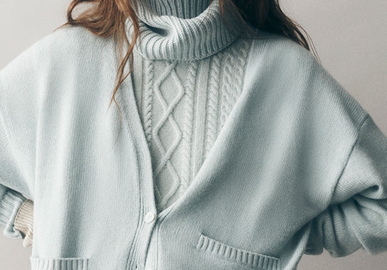 Fringed poncho in Cashmere, Wool Women navy blue | Eric Bompard