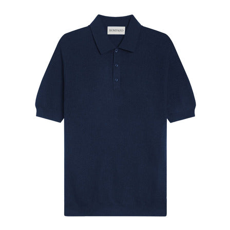 Polo piqué Flavio-MARINE-85% pima coton 15% cachemire