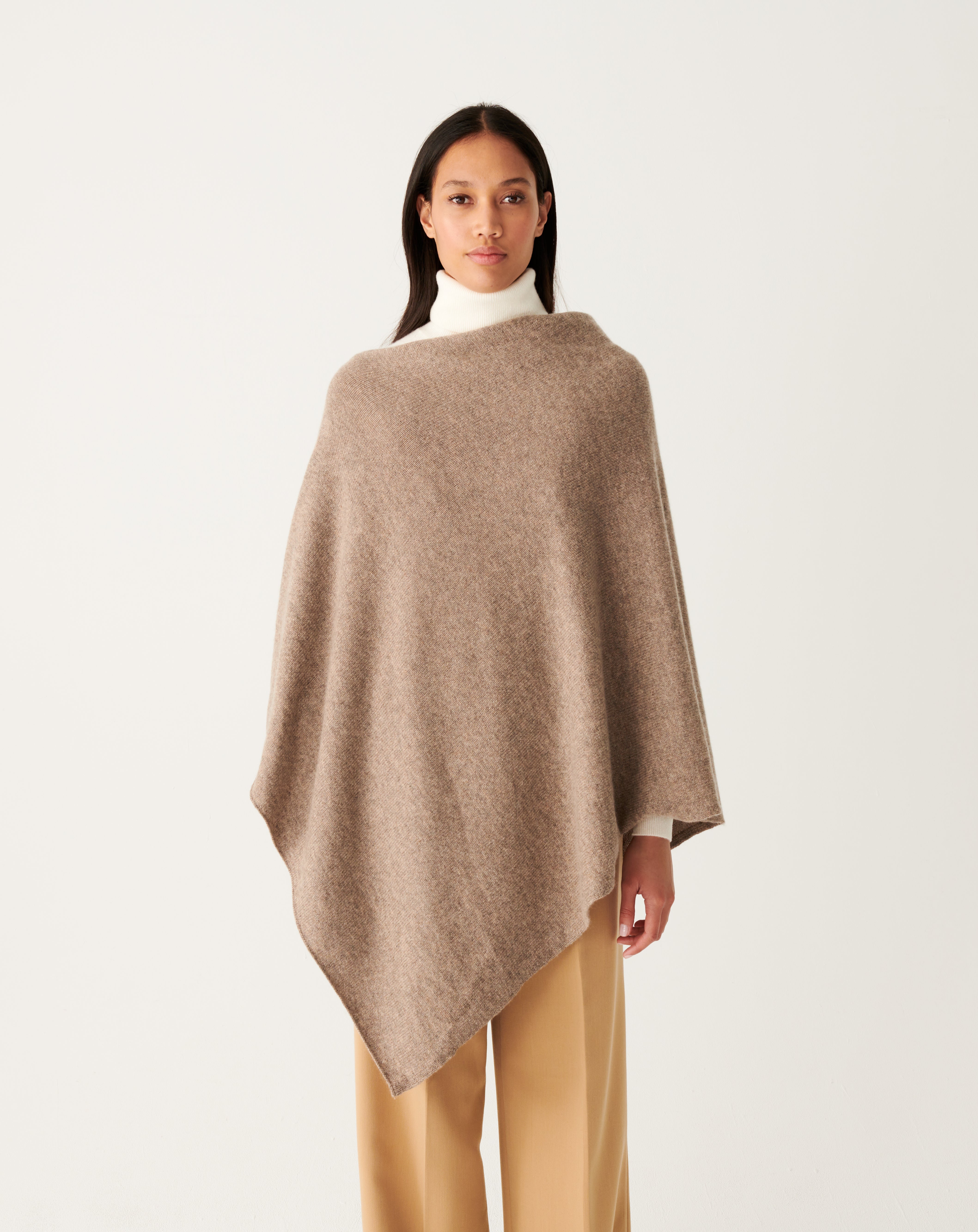 Poncho long-MILLET-100% CACHEMIRE