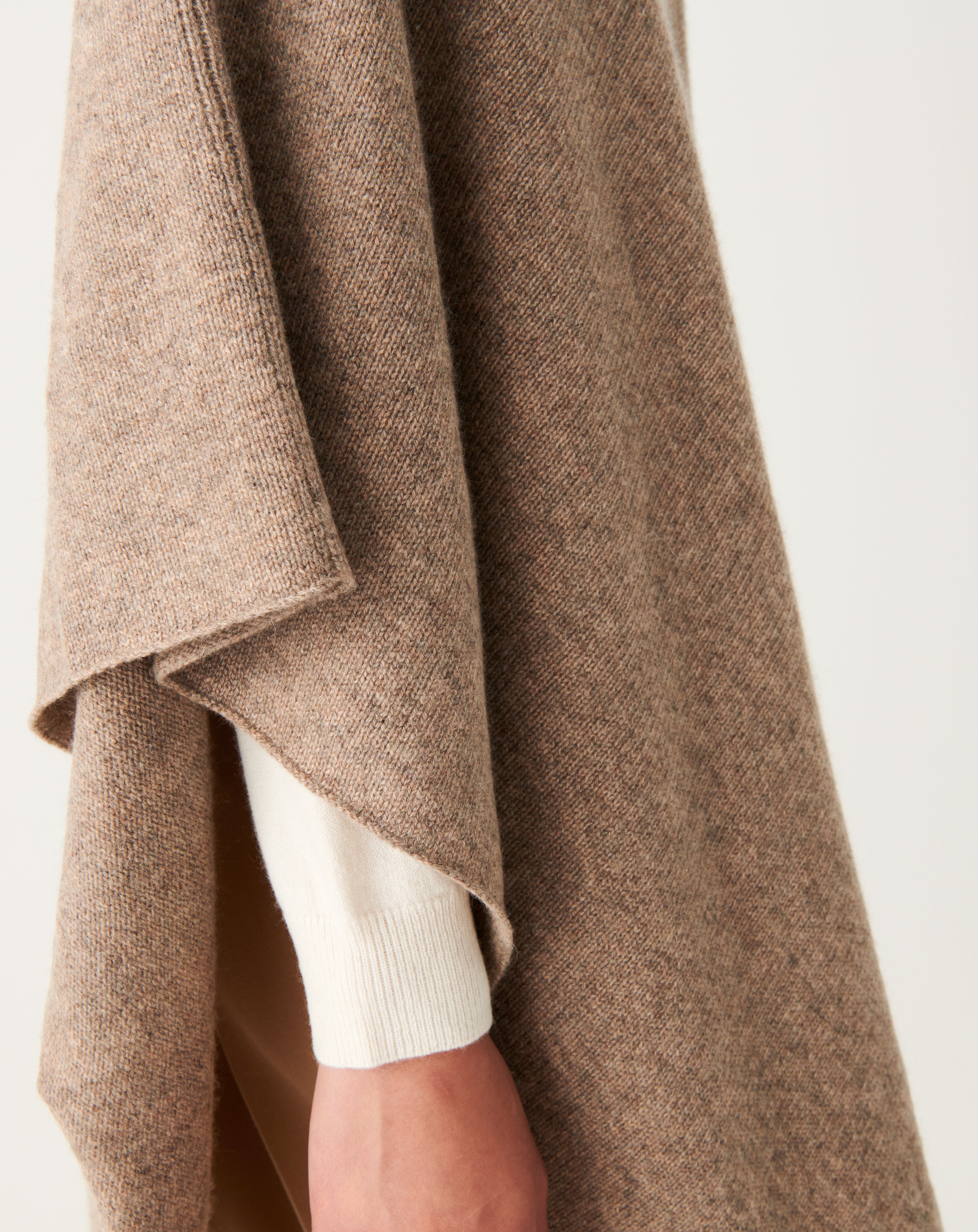 Poncho long-MILLET-100% CACHEMIRE