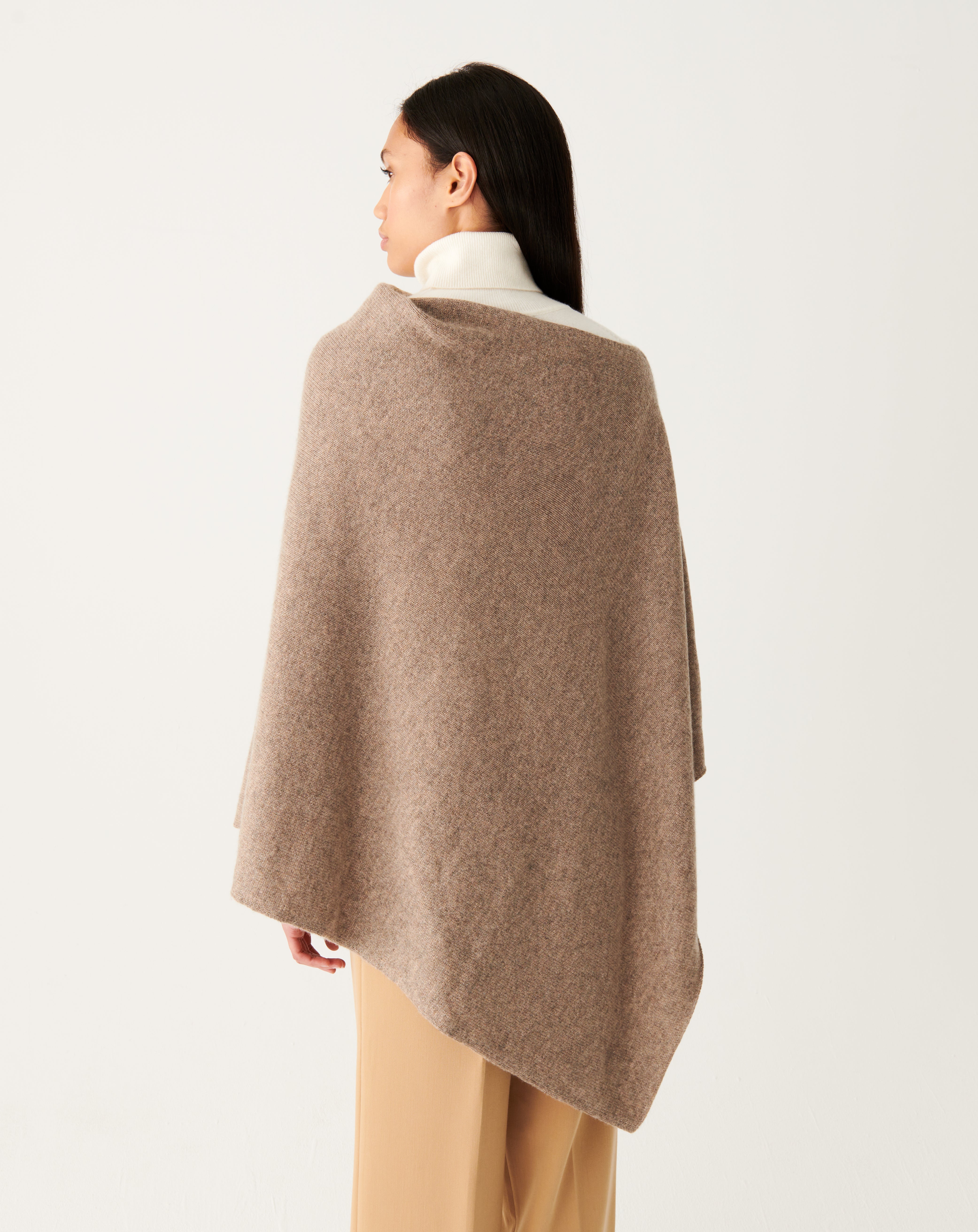 Poncho long-MILLET-100% CACHEMIRE