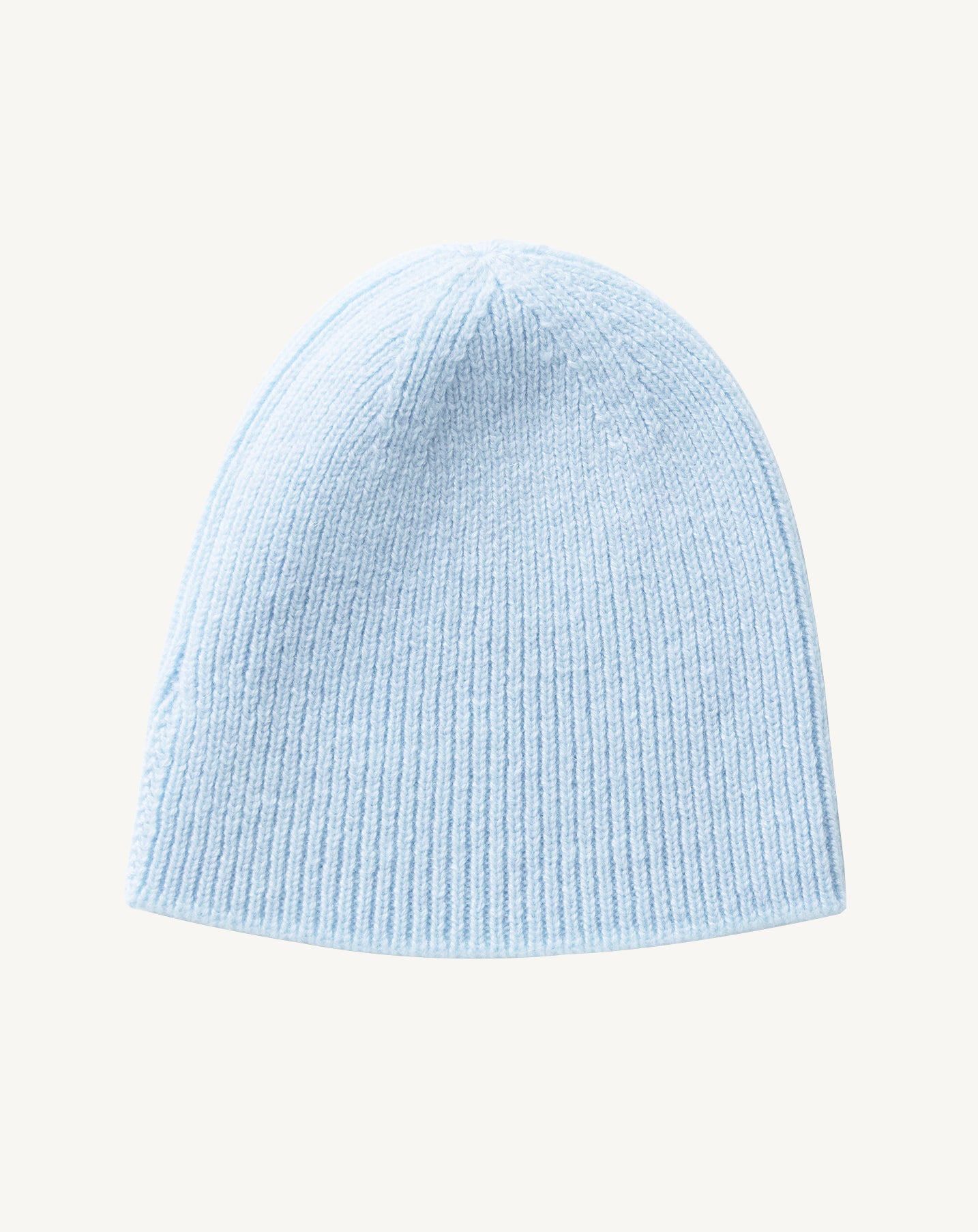 Bonnet naissance-BLEU DOUX-100% CACHEMIRE