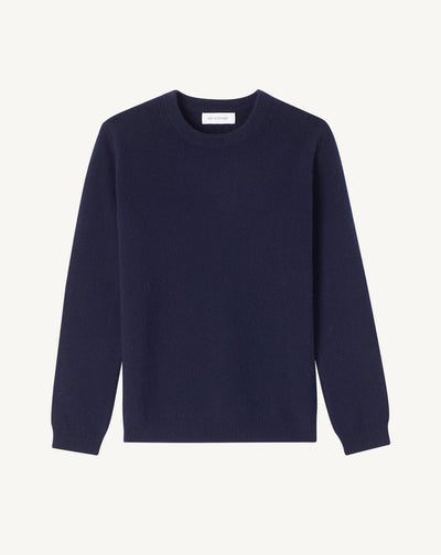 Pull col rond enfant-MARINE-100% CACHEMIRE