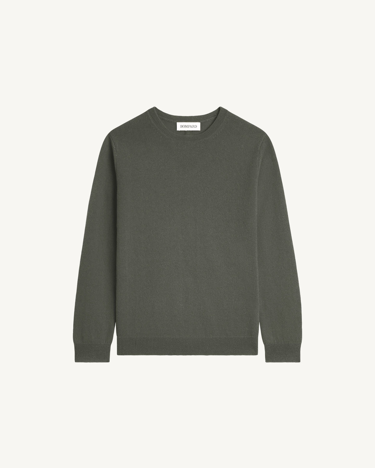 Ras de cou classique enfant-KAKI OMBRE-100% cachemire
