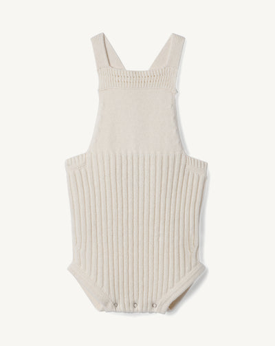 Barboteuse à bretelles-NATUREL-70% COTON BIO 30% CACHEMIRE
