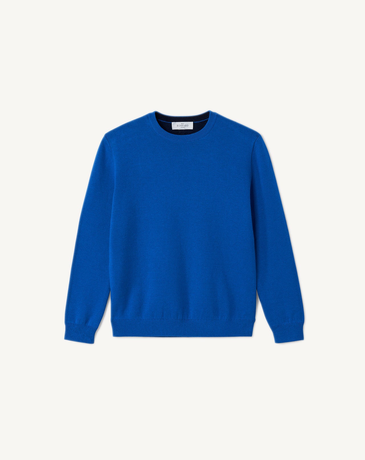Sweat-shirt enfant-BLEU APNEE/MARINE-85% pima coton 15% cachemire