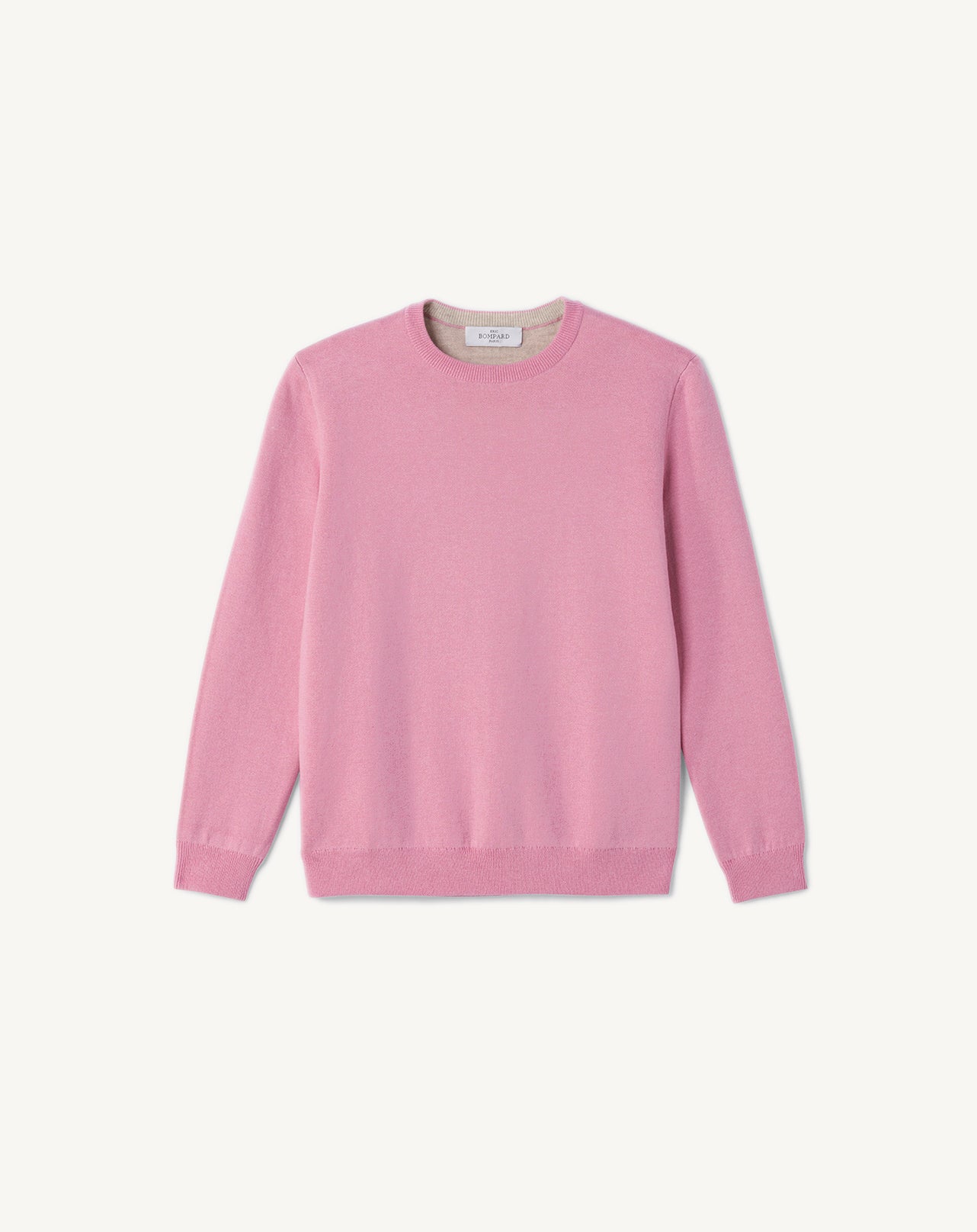 Sweat-shirt coton cachemire enfant-SMOOTHIE/TOURTERELLE-85% PIMA COTON 15% CACHEMIRE