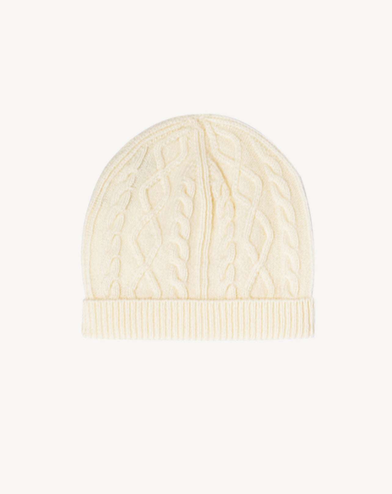 Bonnet bébé à torsades-NATUREL-100% cachemire