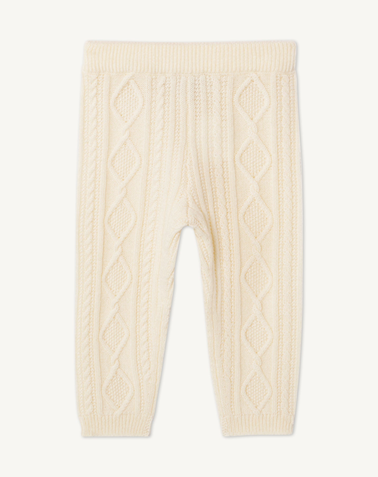 Pantalon bébé à torsades-NATUREL-100% cachemire