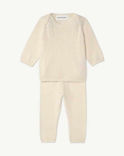 Ensemble bébé ultrafin-NATUREL-85% pima coton 15% cachemire