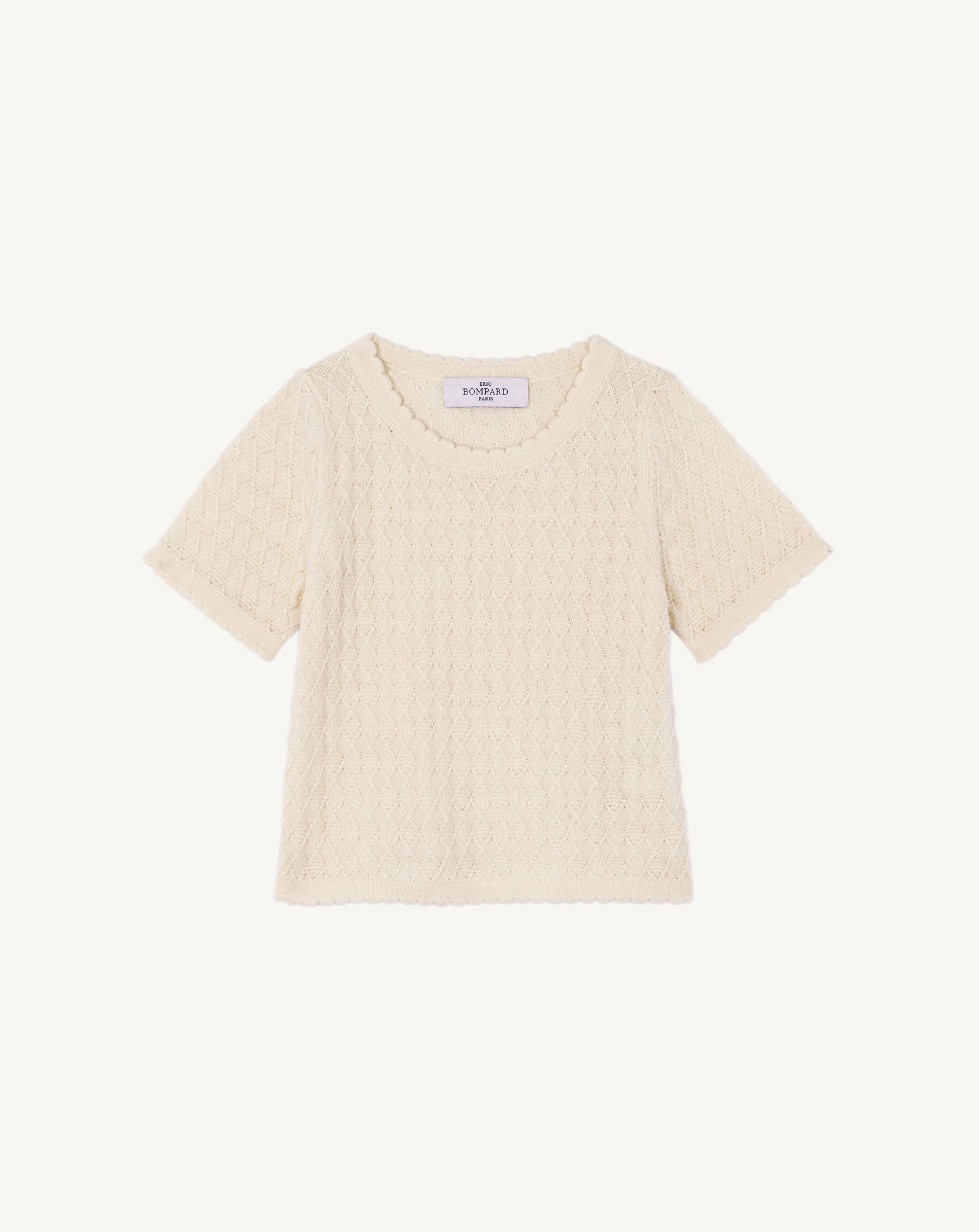 T-shirt bébé-NATUREL-85% pima coton 15% cachemire