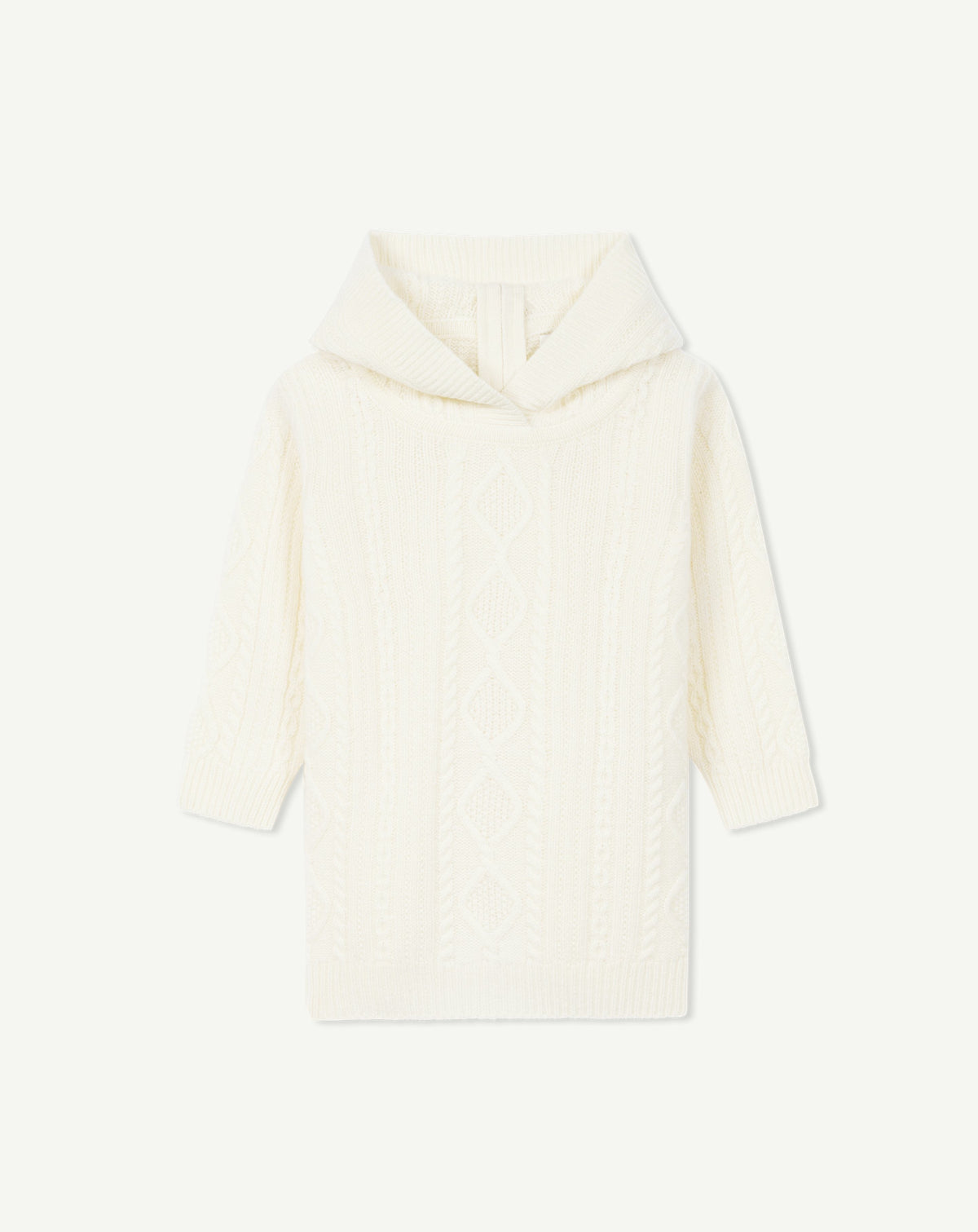 Burnous bébé à torsades-NATUREL-100% cachemire