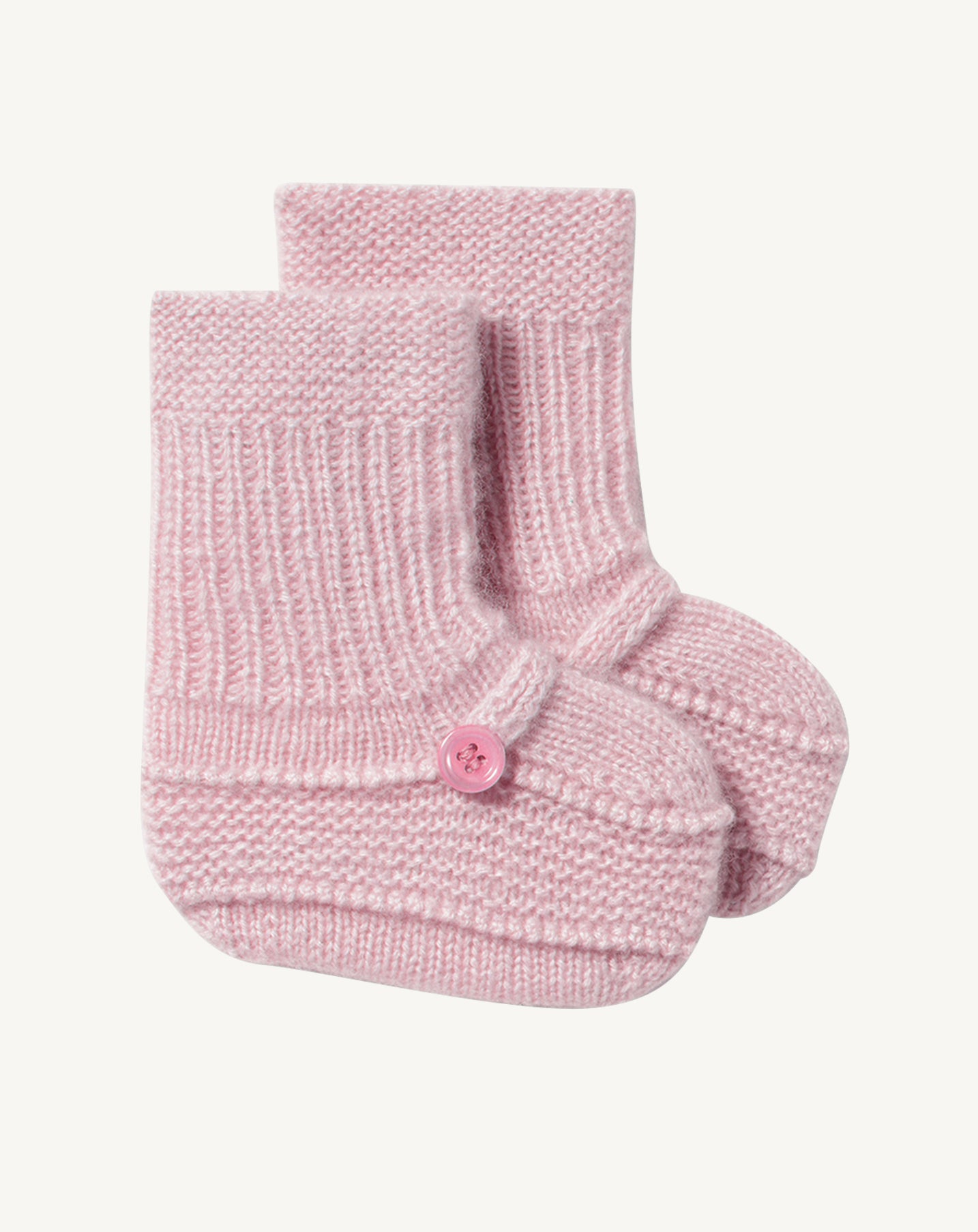 Chaussons bébé-CERISIER-100% CACHEMIRE