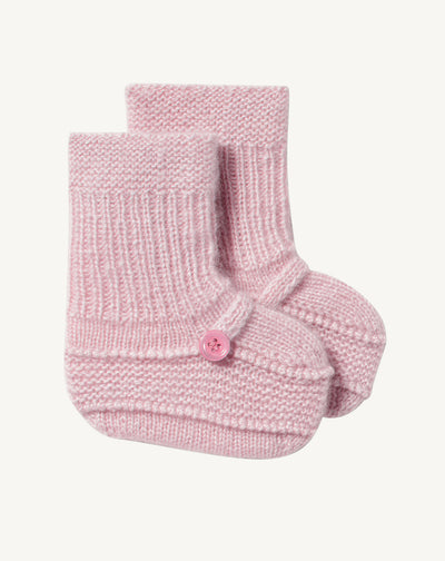 Chaussons bébé-CERISIER-100% CACHEMIRE