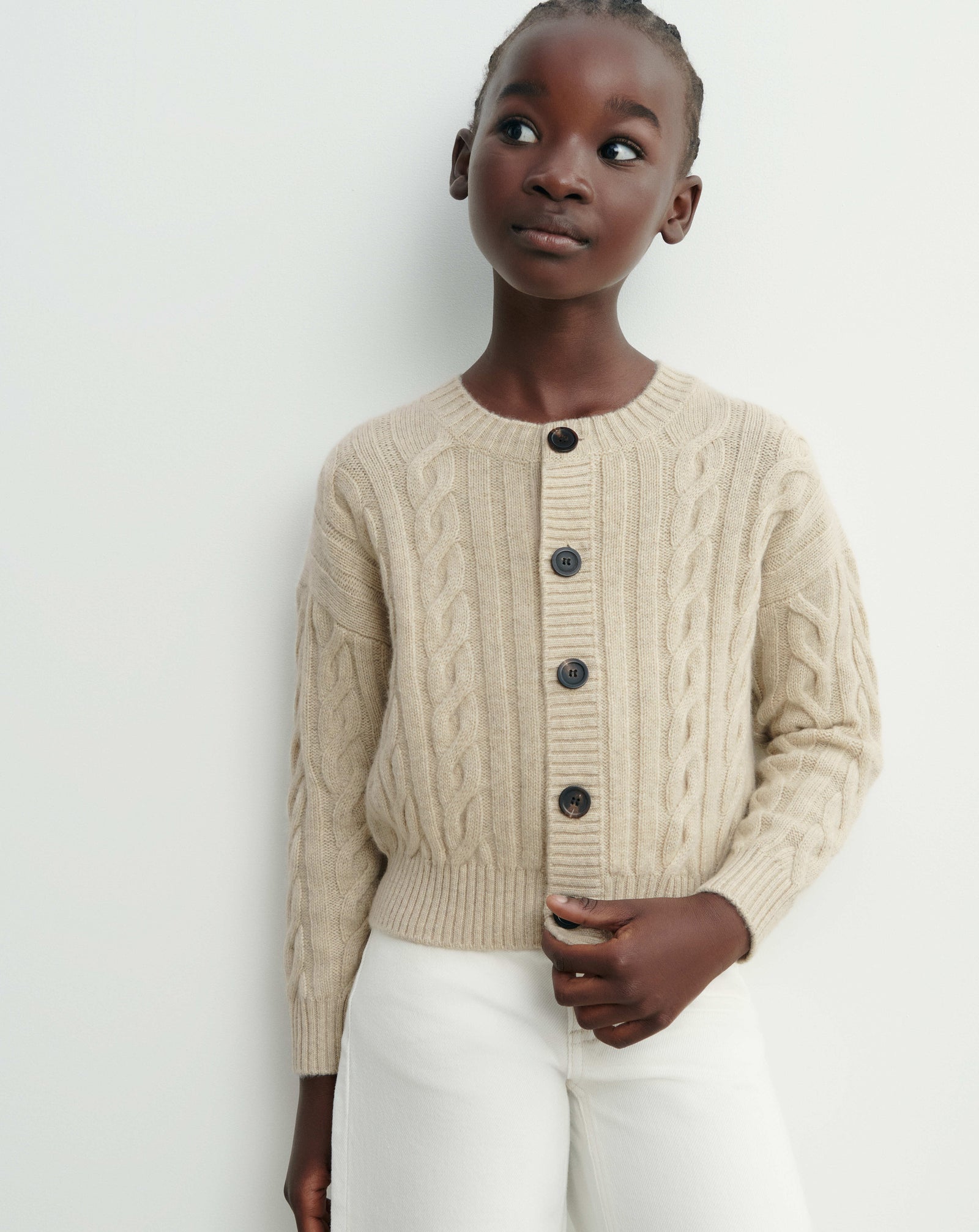 Cardigan torsades enfant-AVOINE-100% cachemire