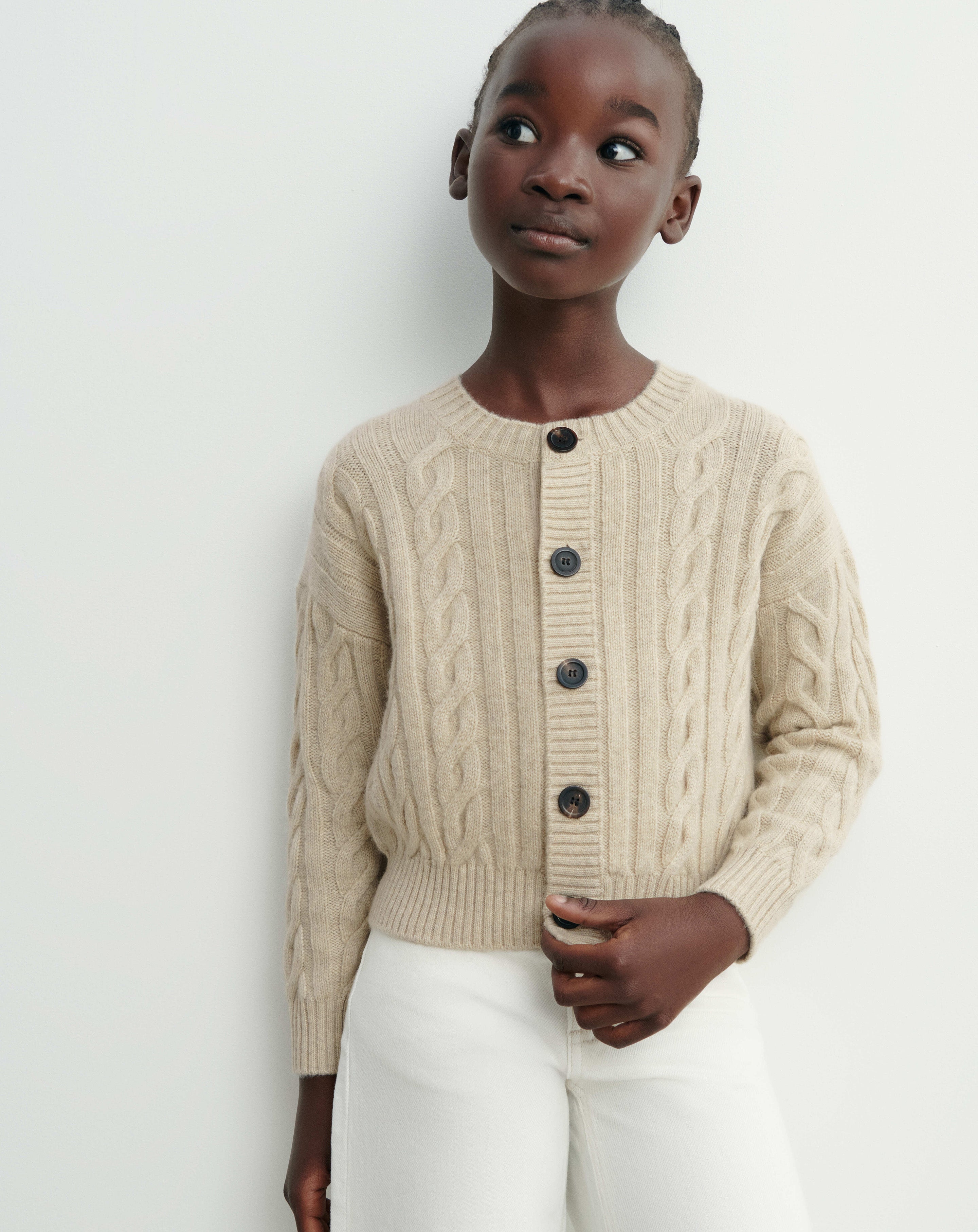 Cardigan torsades enfant-AVOINE-100% cachemire