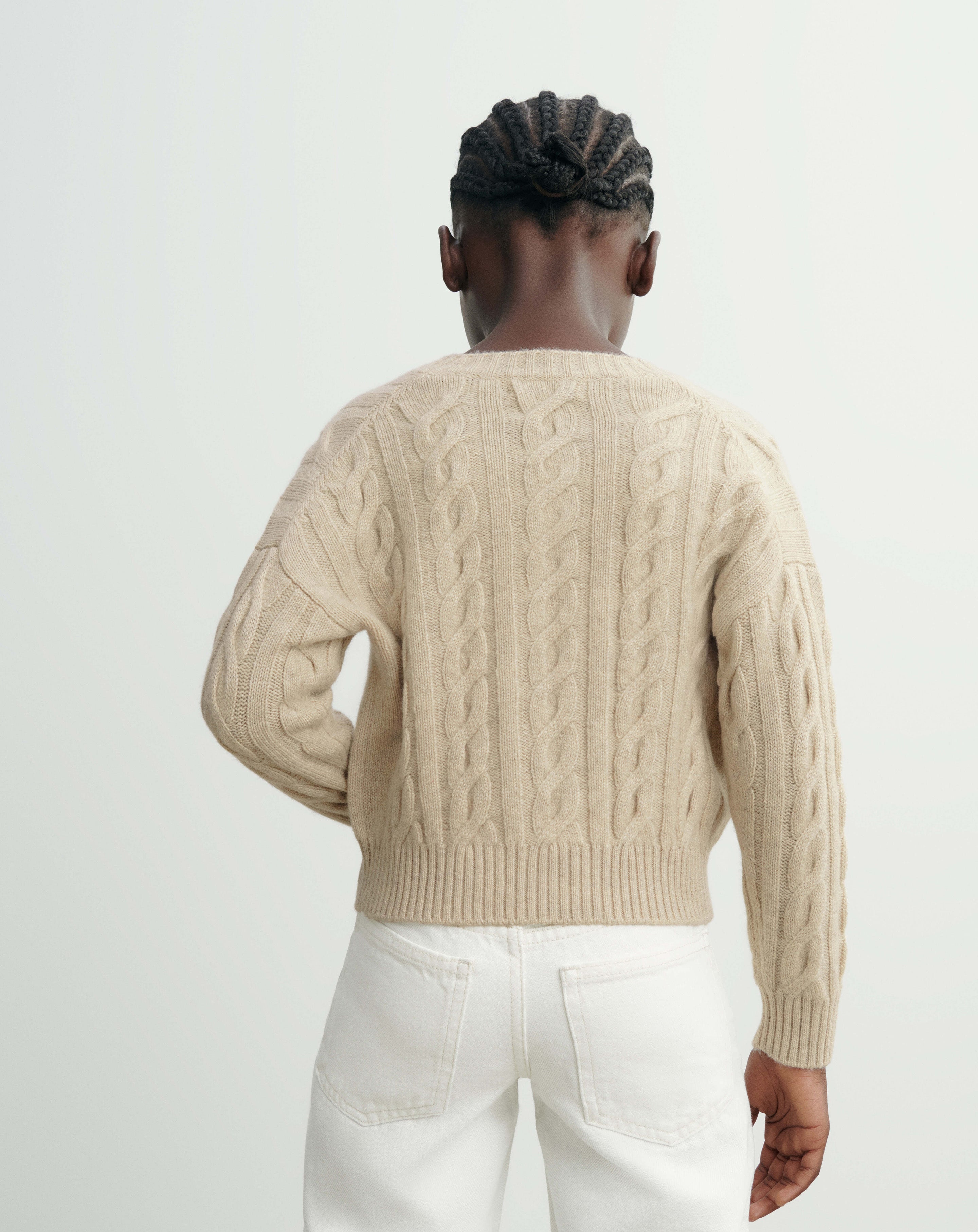 Cardigan torsades enfant-AVOINE-100% cachemire