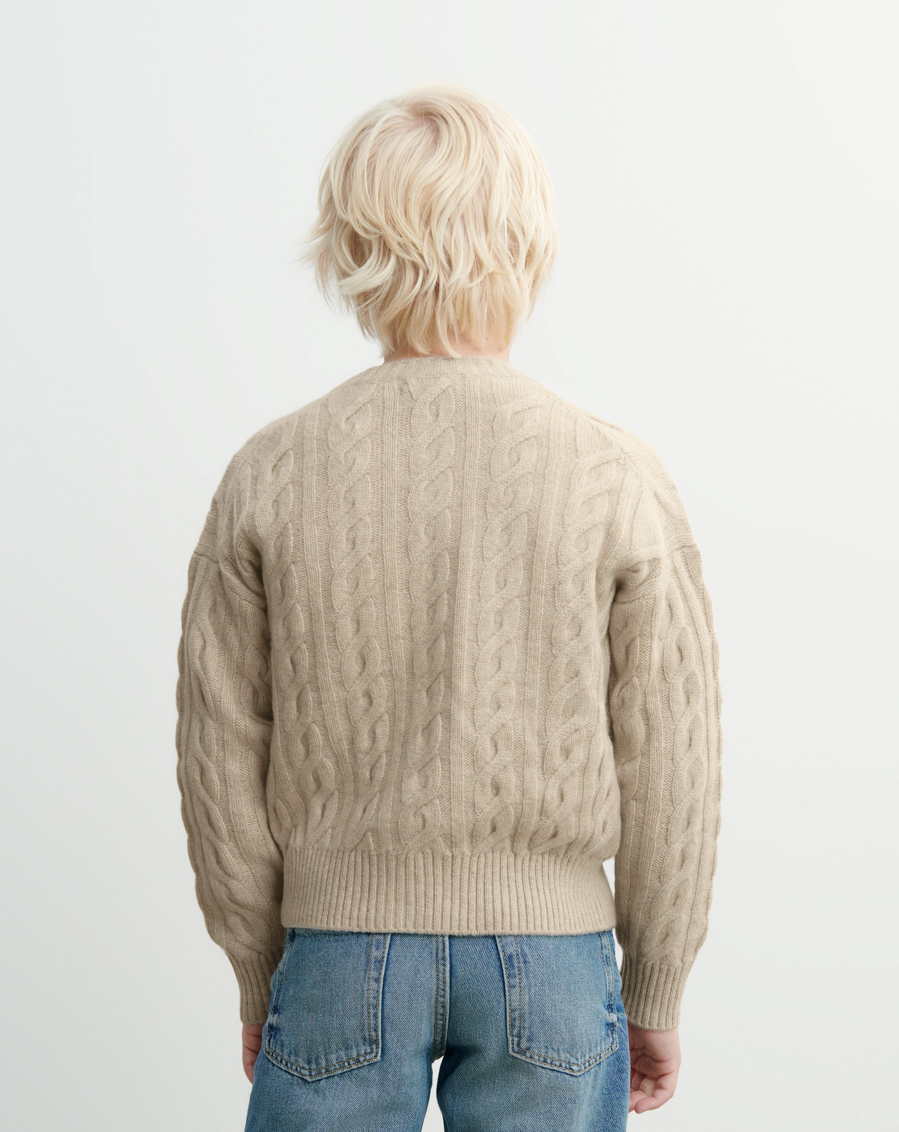 Cardigan torsades enfant-AVOINE-100% cachemire