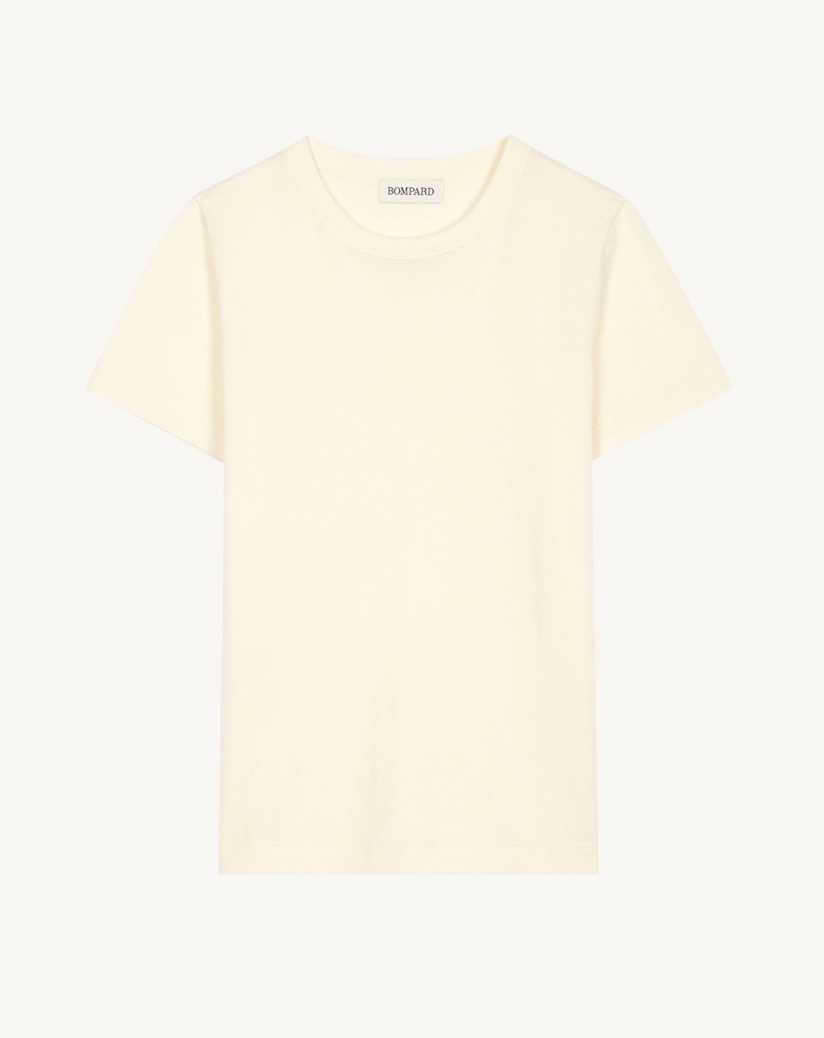T-shirt enfant-NATUREL-85% pima coton 15% cachemire