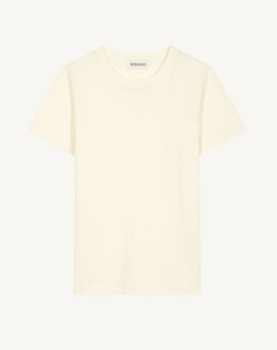 T-shirt enfant-NATUREL-85% pima coton 15% cachemire