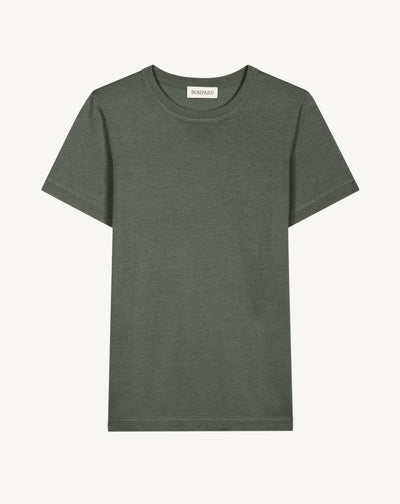 T-shirt enfant-KAKI OMBRE-85% pima coton 15% cachemire