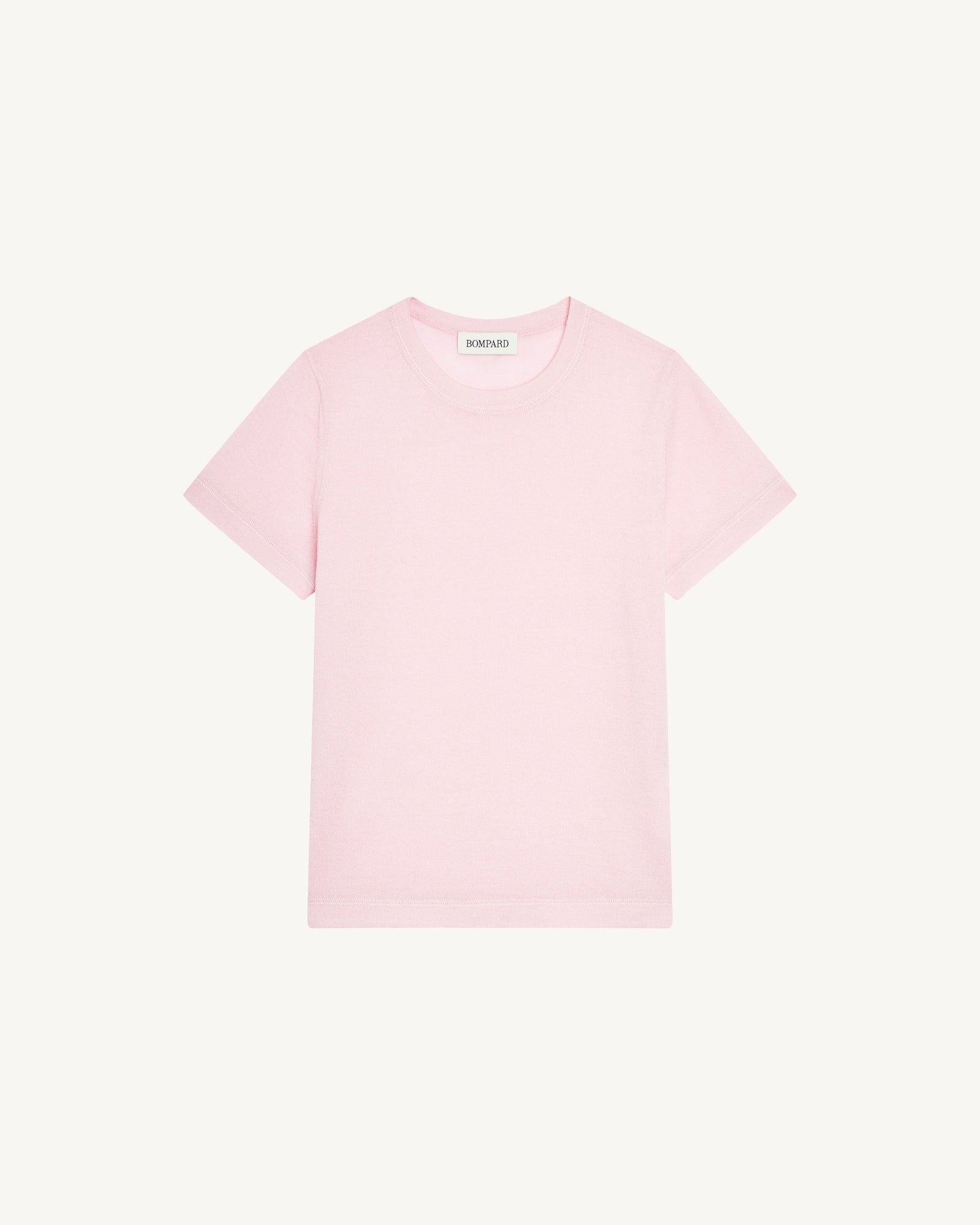 T-shirt enfant-ROSE QUARTZ-85% pima coton 15% cachemire