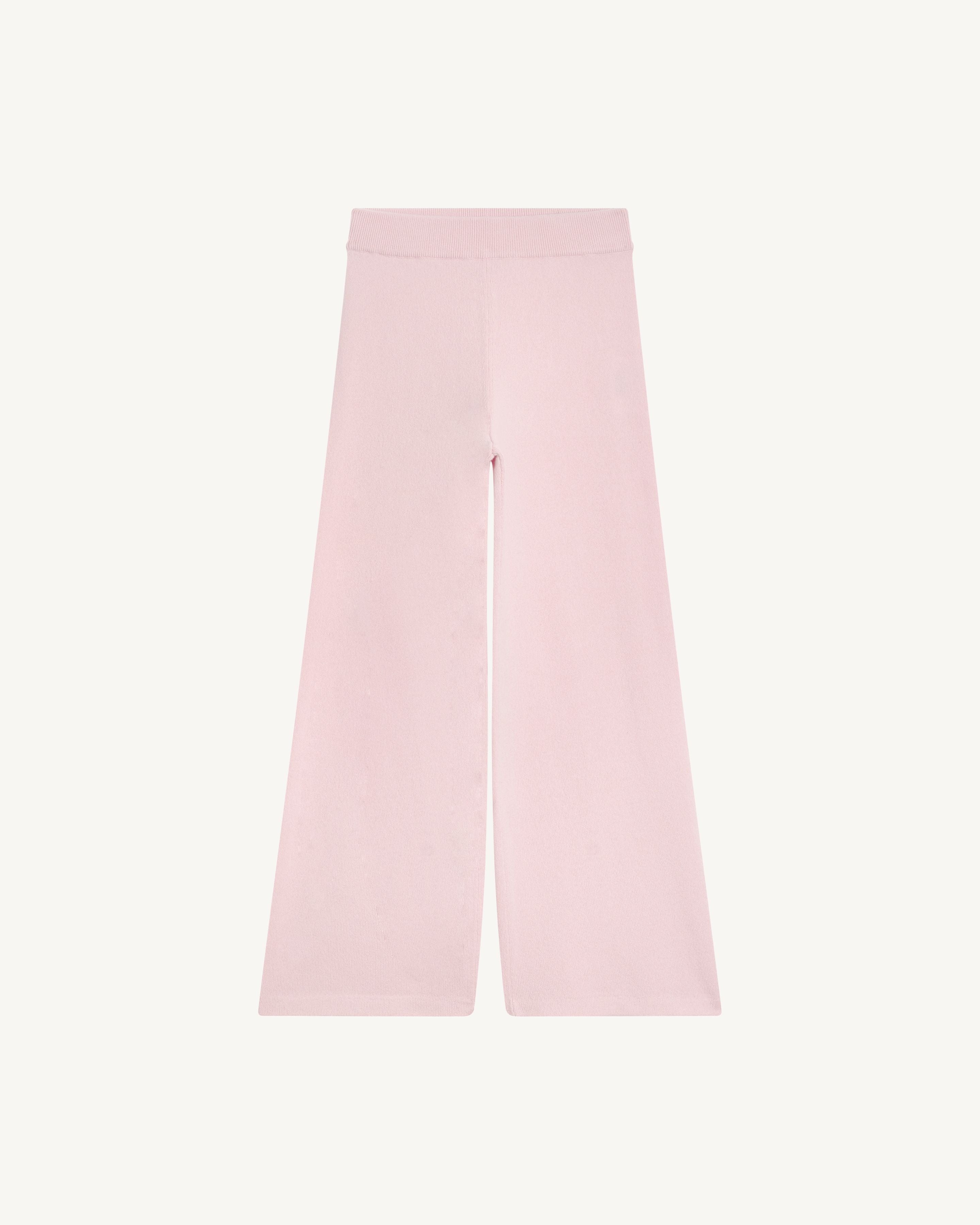 Pantalon flare enfant-ROSE QUARTZ-100% cachemire