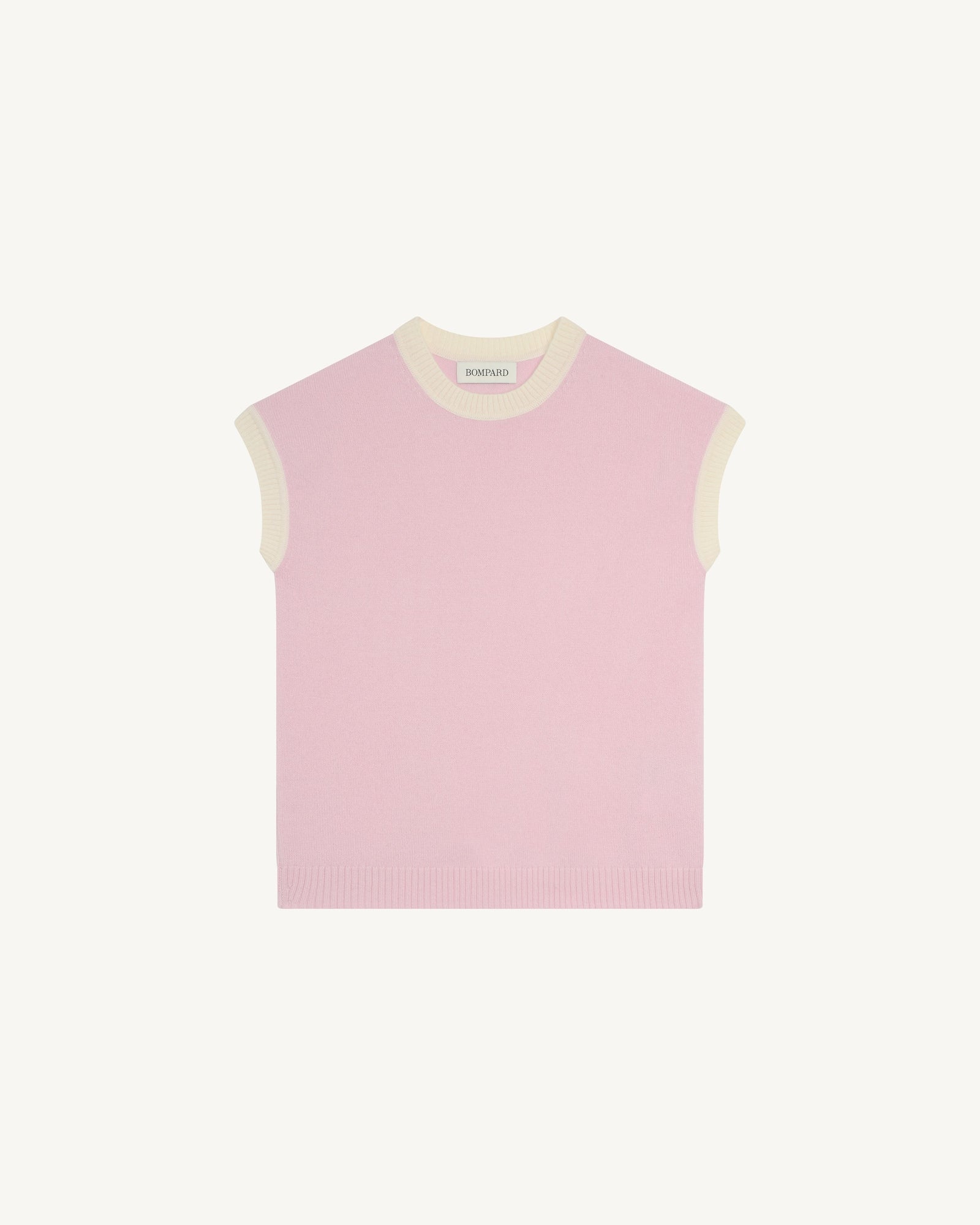 Col rond sans manches enfant-ROSE QUARTZ-100% cachemire