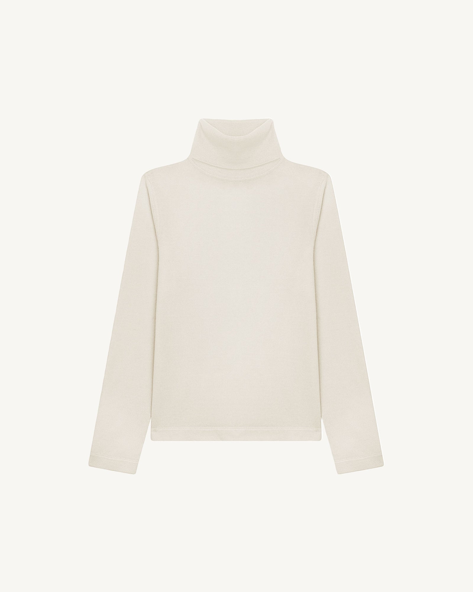 Col montant ultrafin enfant-NATUREL-85% pima coton 15% cachemire