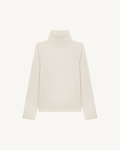 Col montant ultrafin enfant-NATUREL-85% pima coton 15% cachemire