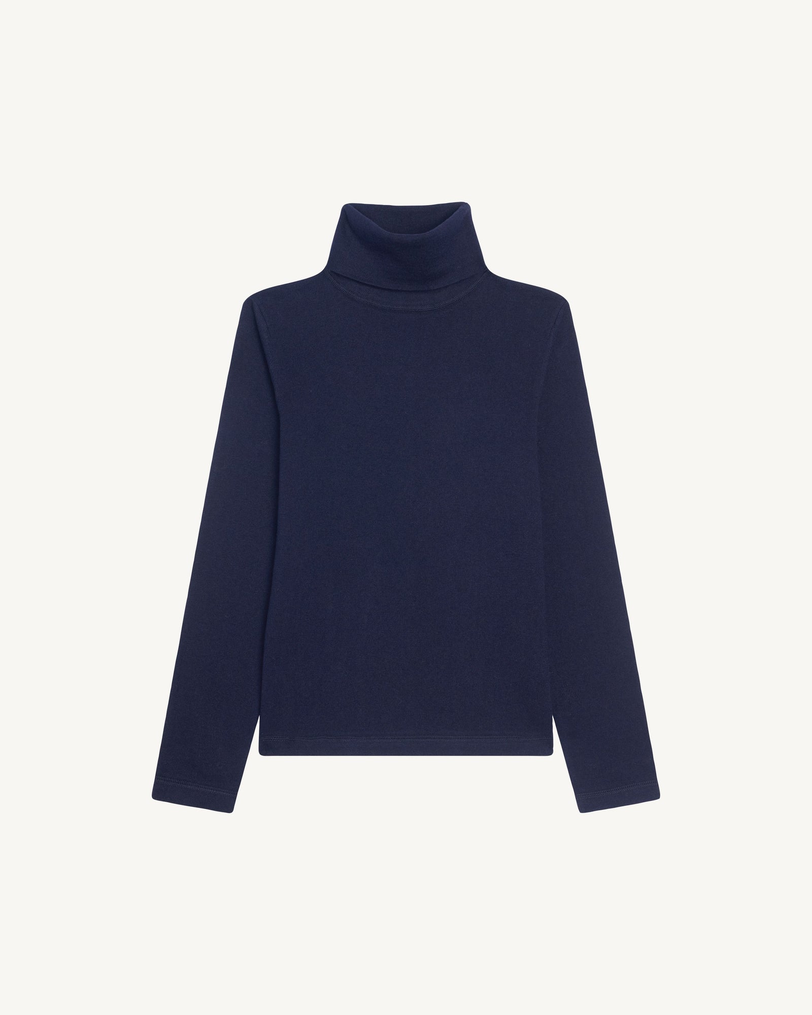 Col montant ultrafin enfant-MARINE-85% pima coton 15% cachemire