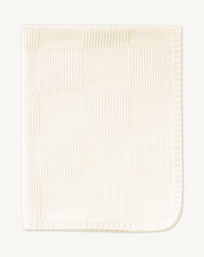 Couverture tricotée bébé-NATUREL-100% cachemire