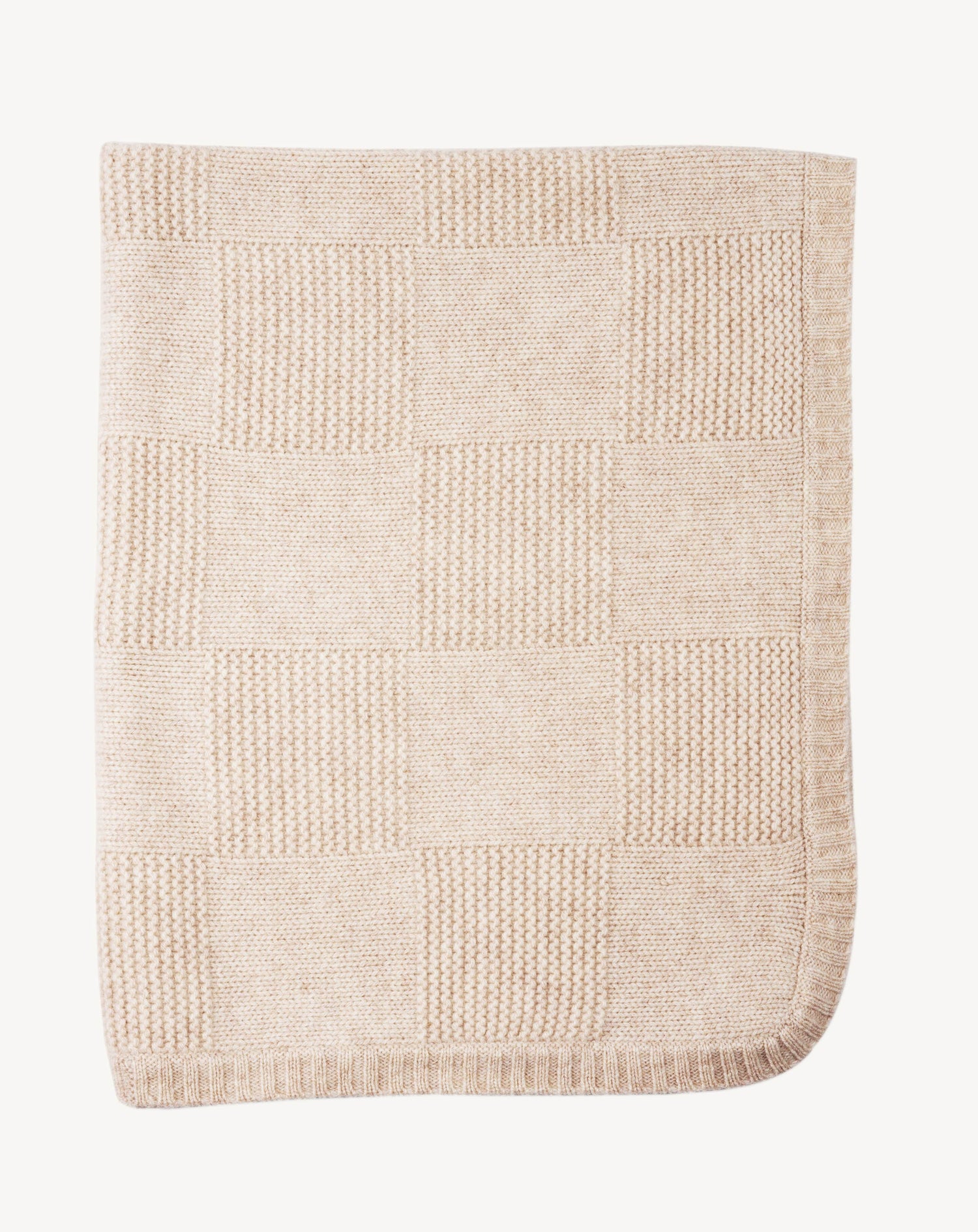 Couverture tricotée bébé-TOURTERELLE-100% cachemire