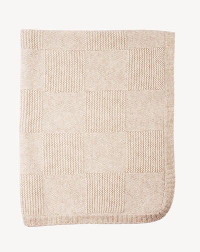 Couverture tricotée bébé-TOURTERELLE-100% cachemire