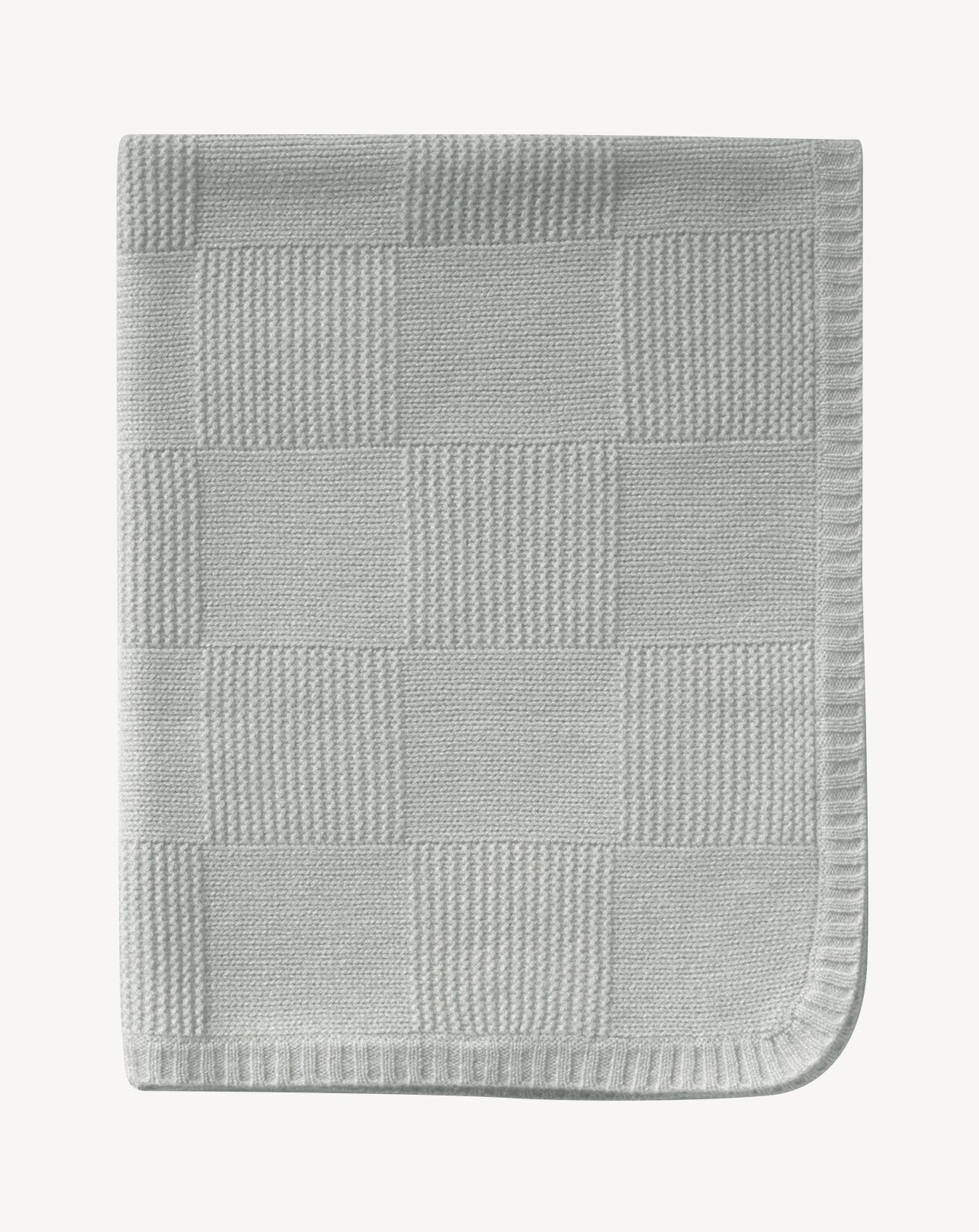Couverture tricotée bébé-GRIS ARGENTE-100% CACHEMIRE