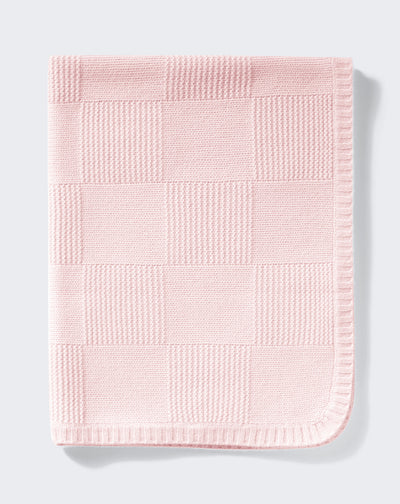 Couverture tricotée bébé-CERISIER-100% CACHEMIRE