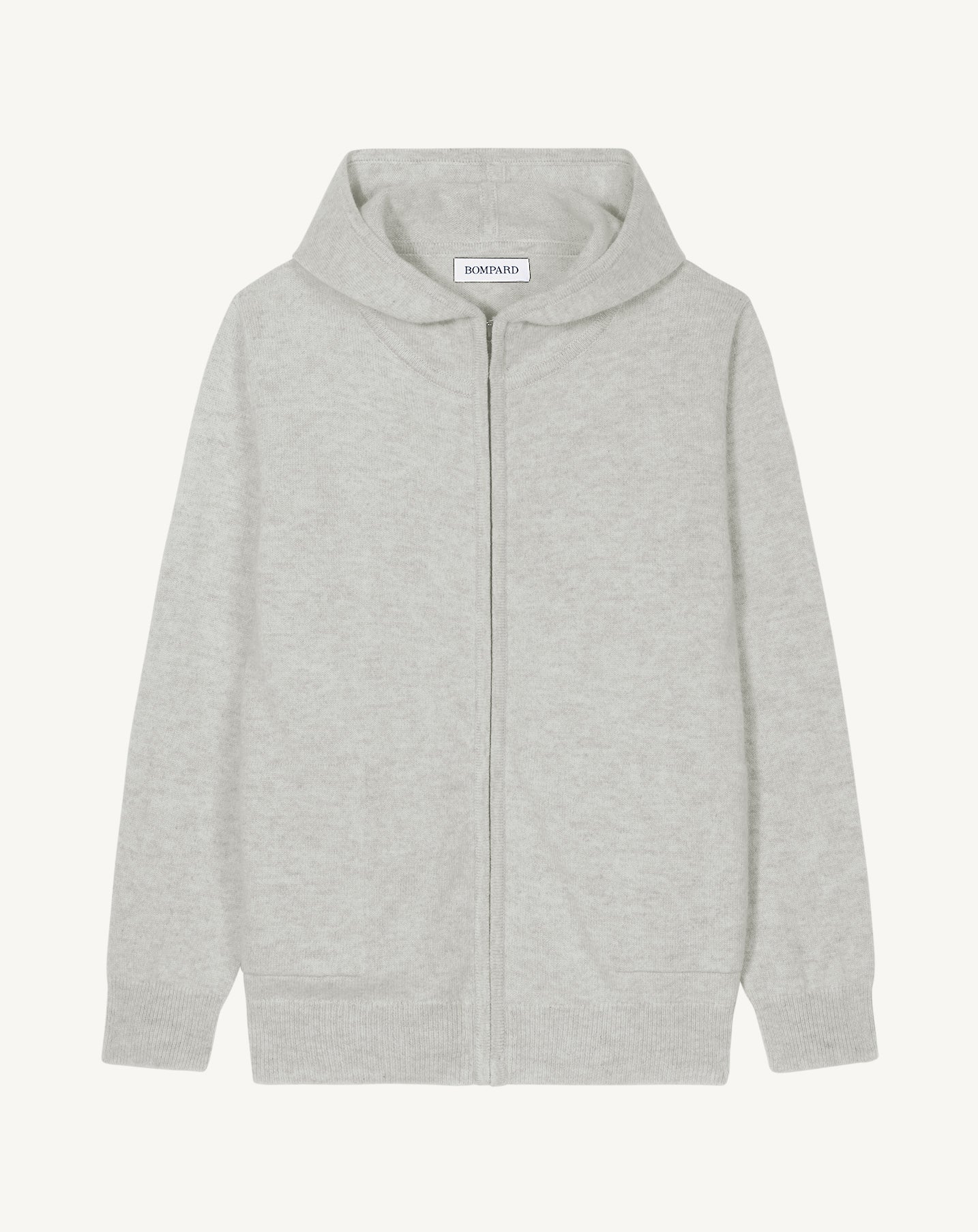 Hoodie enfant-GRIS ARGENTE-100% CACHEMIRE