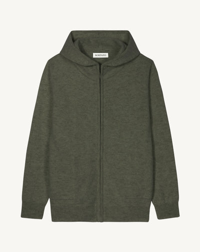 Hoodie enfant-KAKI OMBRE-100% cachemire