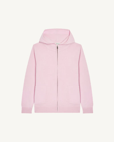 Hoodie enfant-ROSE QUARTZ-100% cachemire