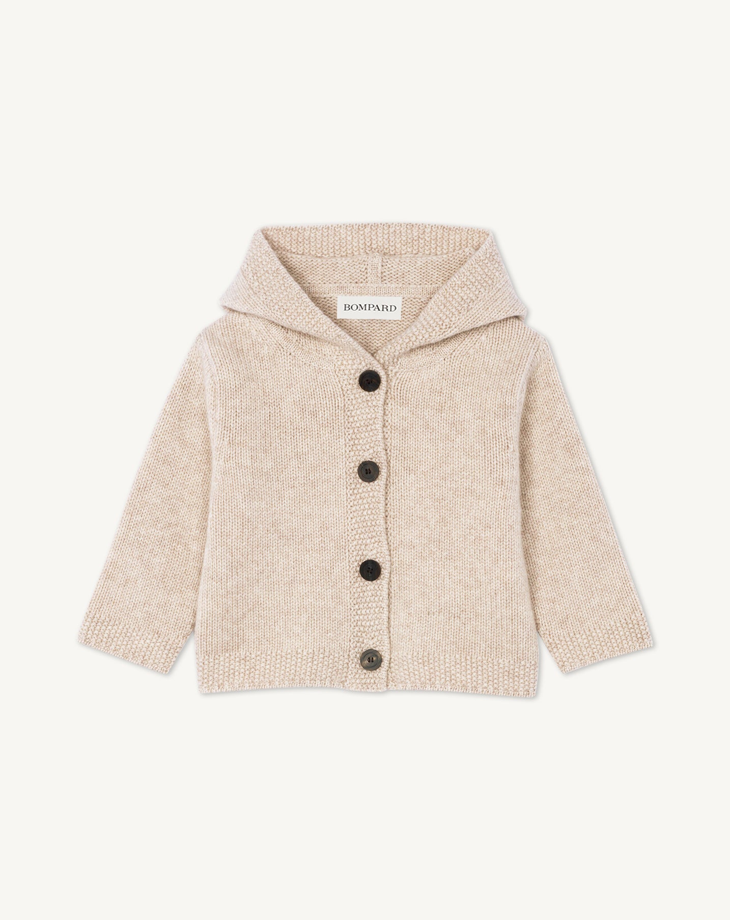 Gilet capuche bébé-TOURTERELLE-100% cachemire