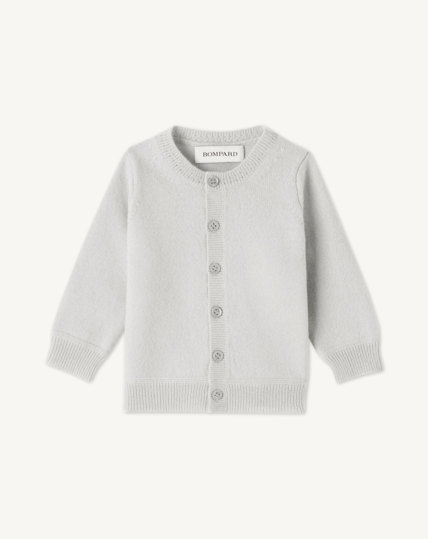 Cardigan bébé-GRIS ARGENTE-100% CACHEMIRE