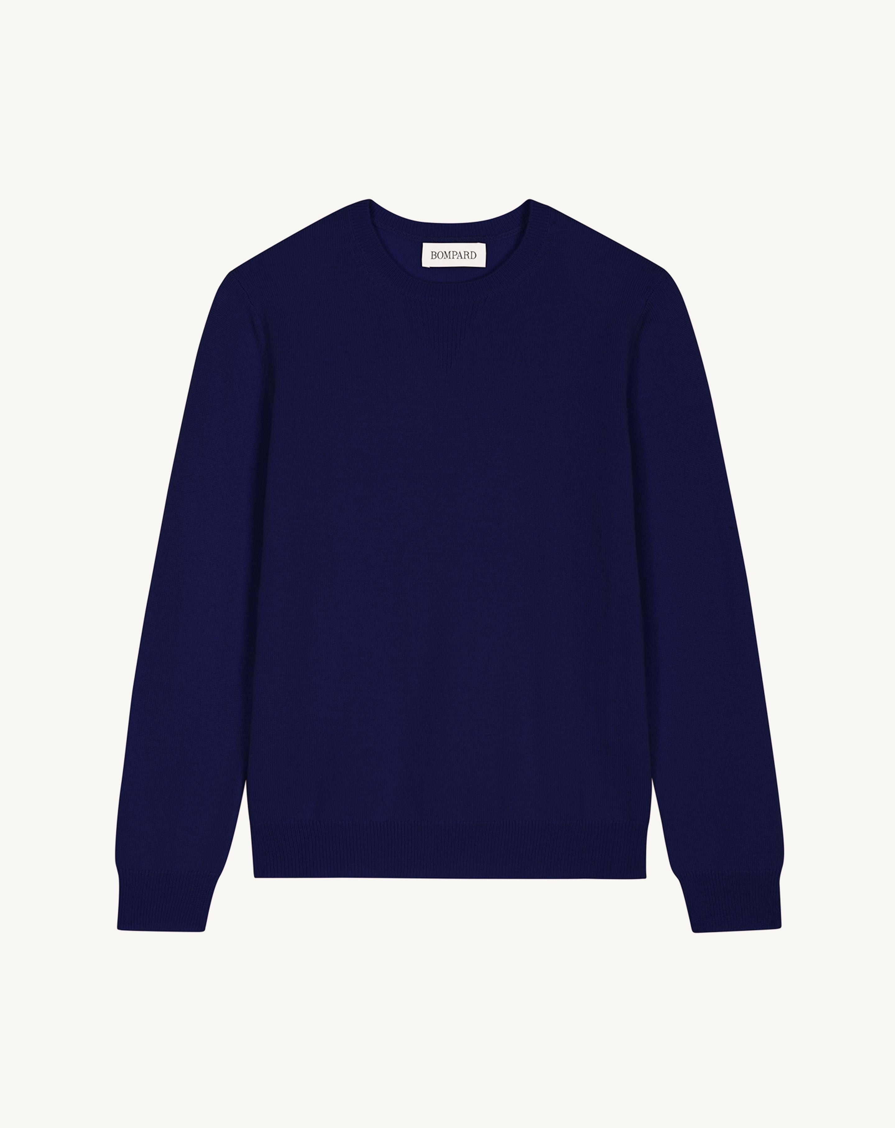 Sweat-shirt enfant-MARINE-50% CACHEMIRE 50% LAINE