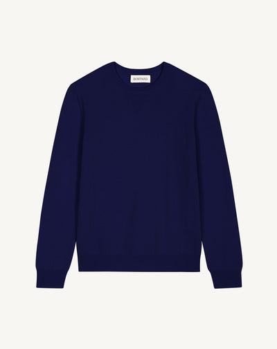 Sweat-shirt enfant-MARINE-50% CACHEMIRE 50% LAINE